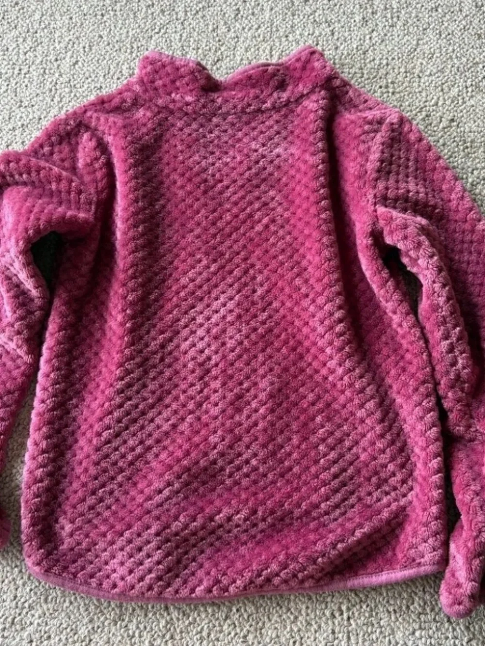 Juicy Couture Pink Quarter Zip Fleece Sweatshirt Girls 12 Preppy Cozy